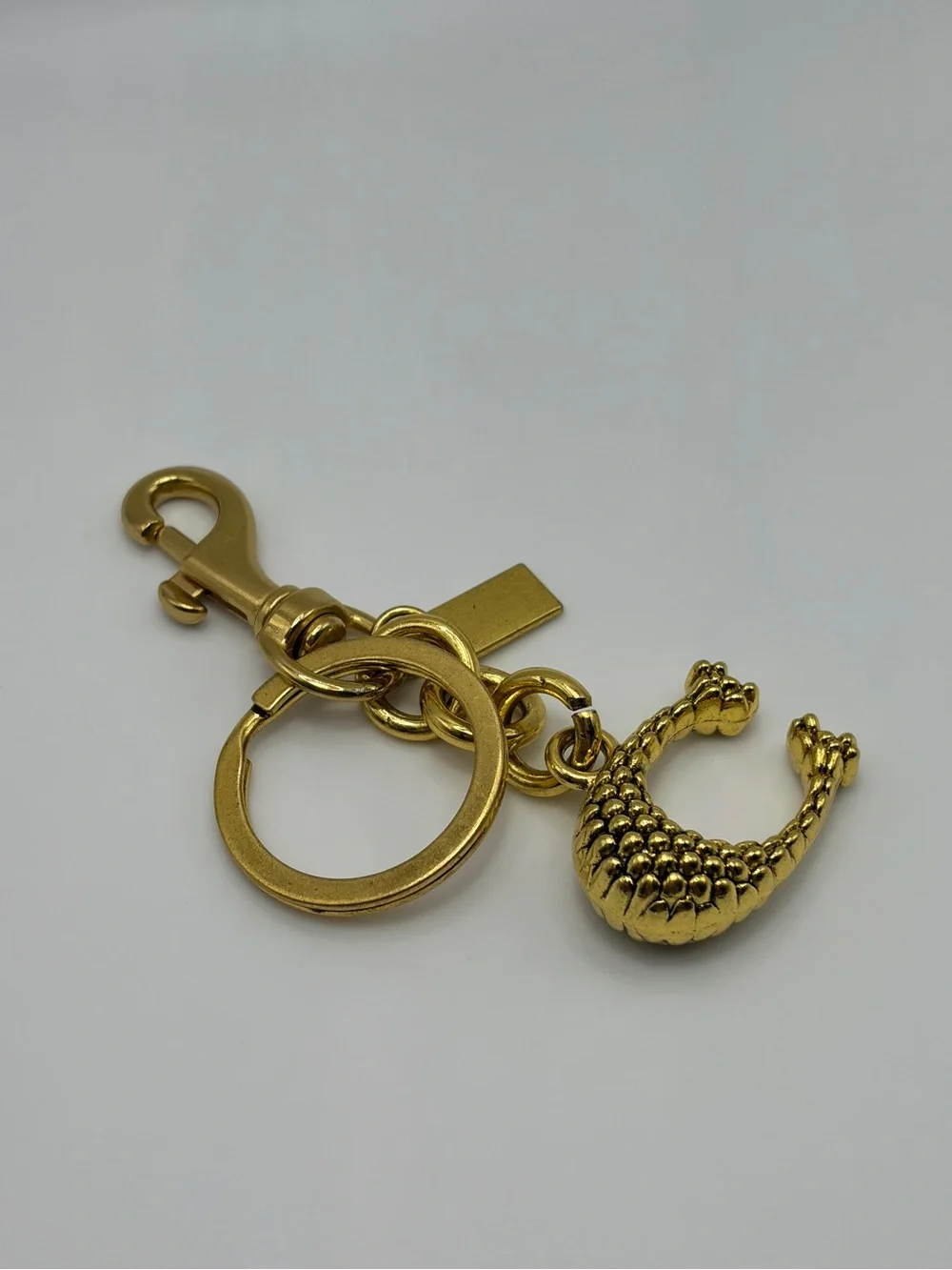 Gold Letter C Keyring Charm